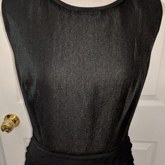 Max and Cleo Black Cocktail Dress with Ruffles - Picture 3 of 8